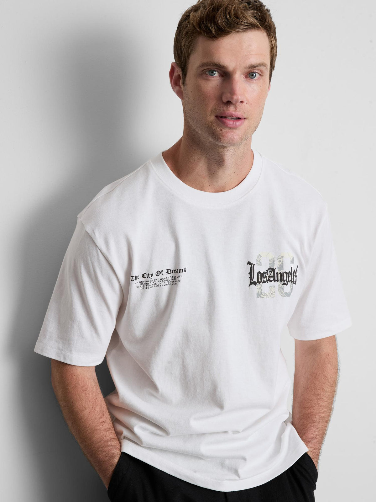 Pure Cotton Los Angeles Graphic T-Shirt - White