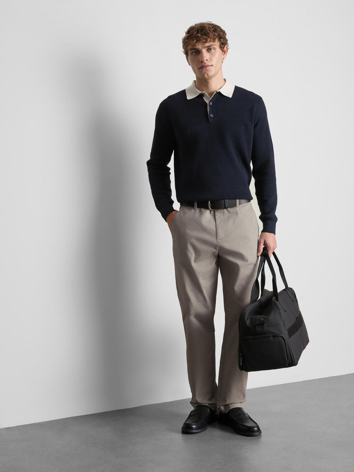 Cotton Rich Slim Fit Chinos - Grey