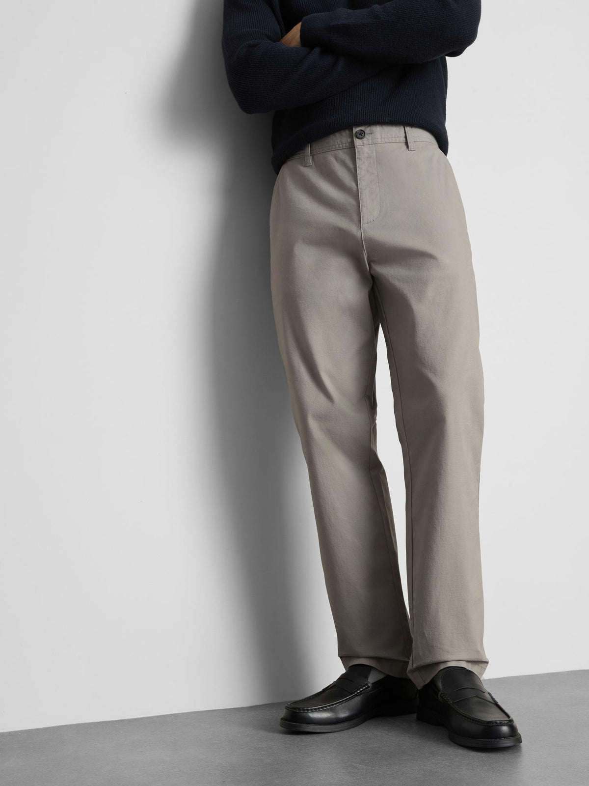 Cotton Rich Slim Fit Chinos - Grey