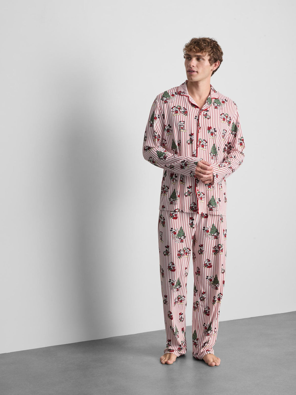 Men’s Disney’s Mickey Mouse Family Christmas Pyjamas - Red