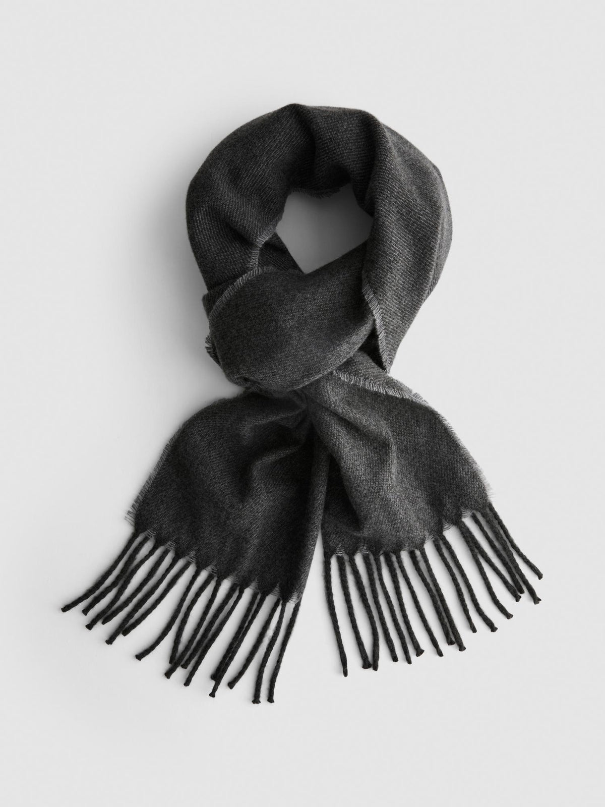 Fringed Scarf - Grey
