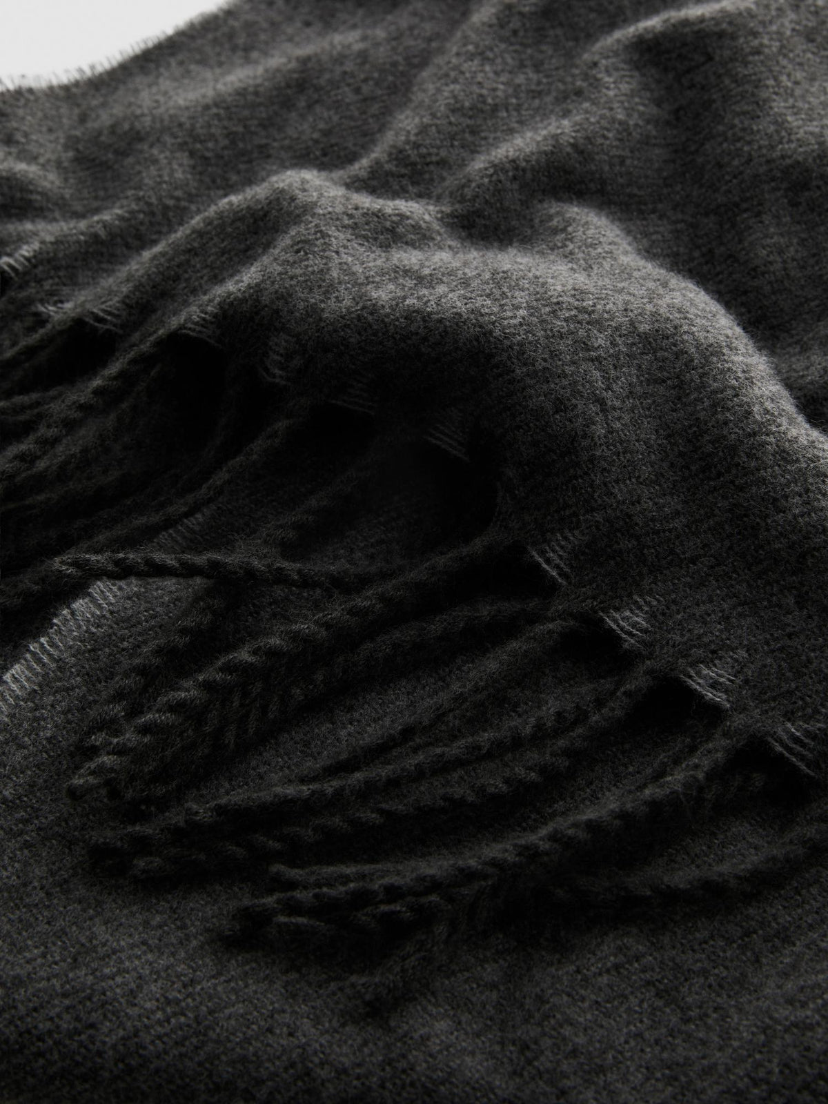 Fringed Scarf - Grey