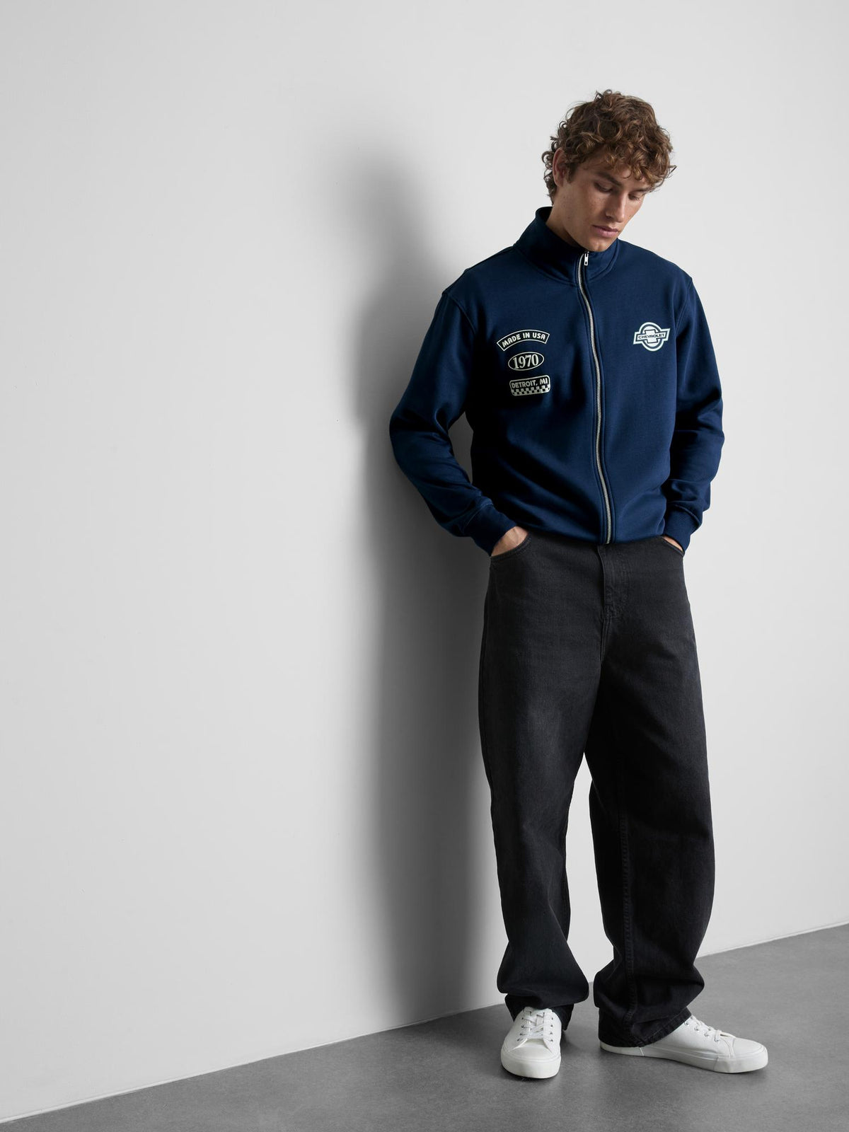 Chevrolet Cotton Rich Zip-Through Sweatshirt - Navy