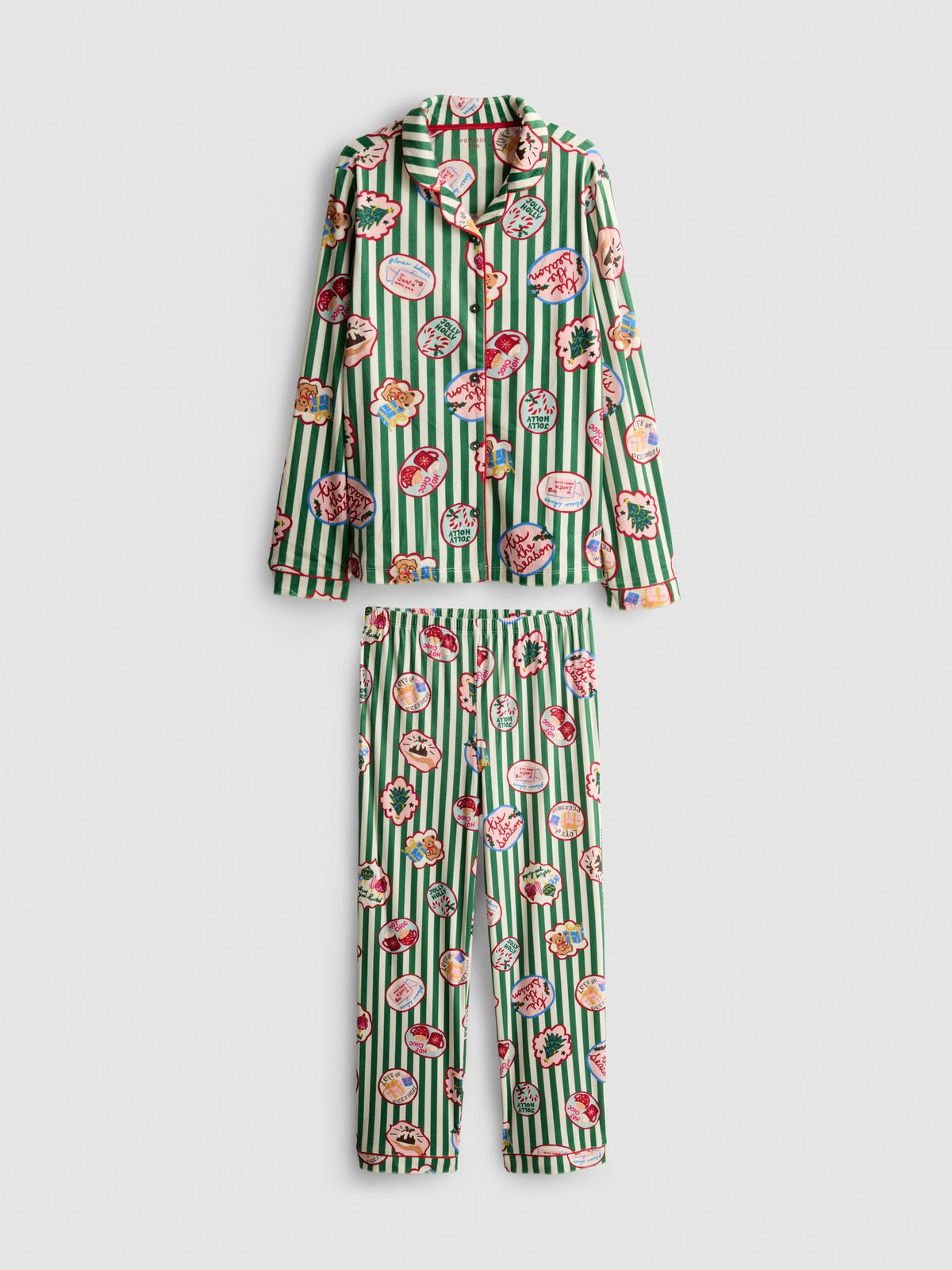 7-15yrs | Kids' Christmas Twinning Cosy Shirt Pyjamas - Multi