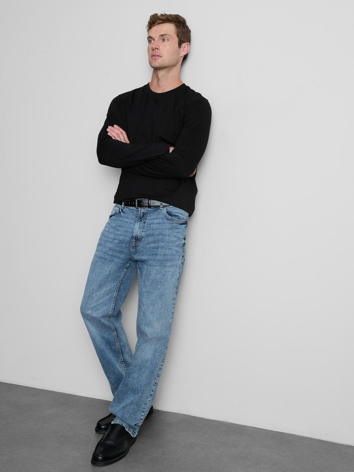 Pure Cotton Long Sleeve T-Shirt - Black