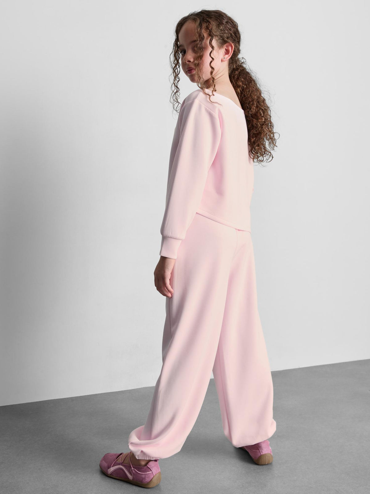 7-15yrs | Balloon Leg Cuffed Joggers - Light Pink