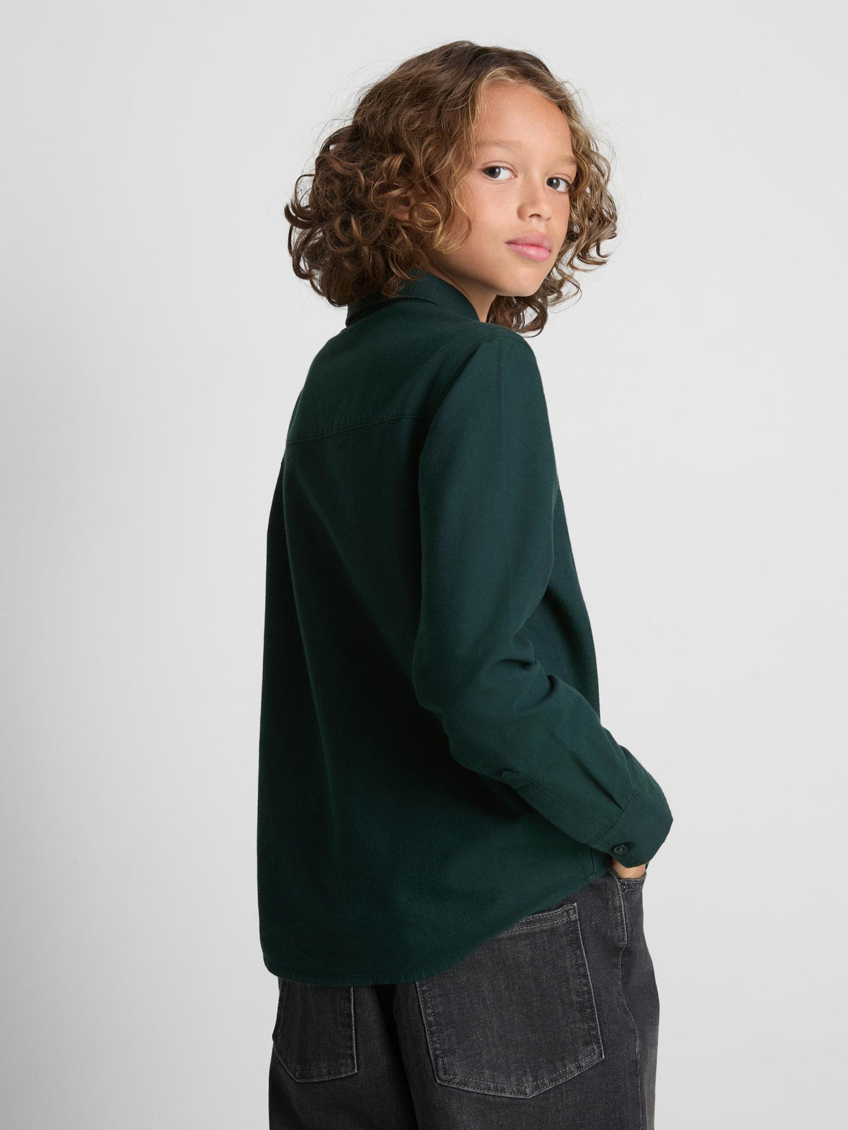 7-15yrs | Pure Cotton Oxford Shirt - Green