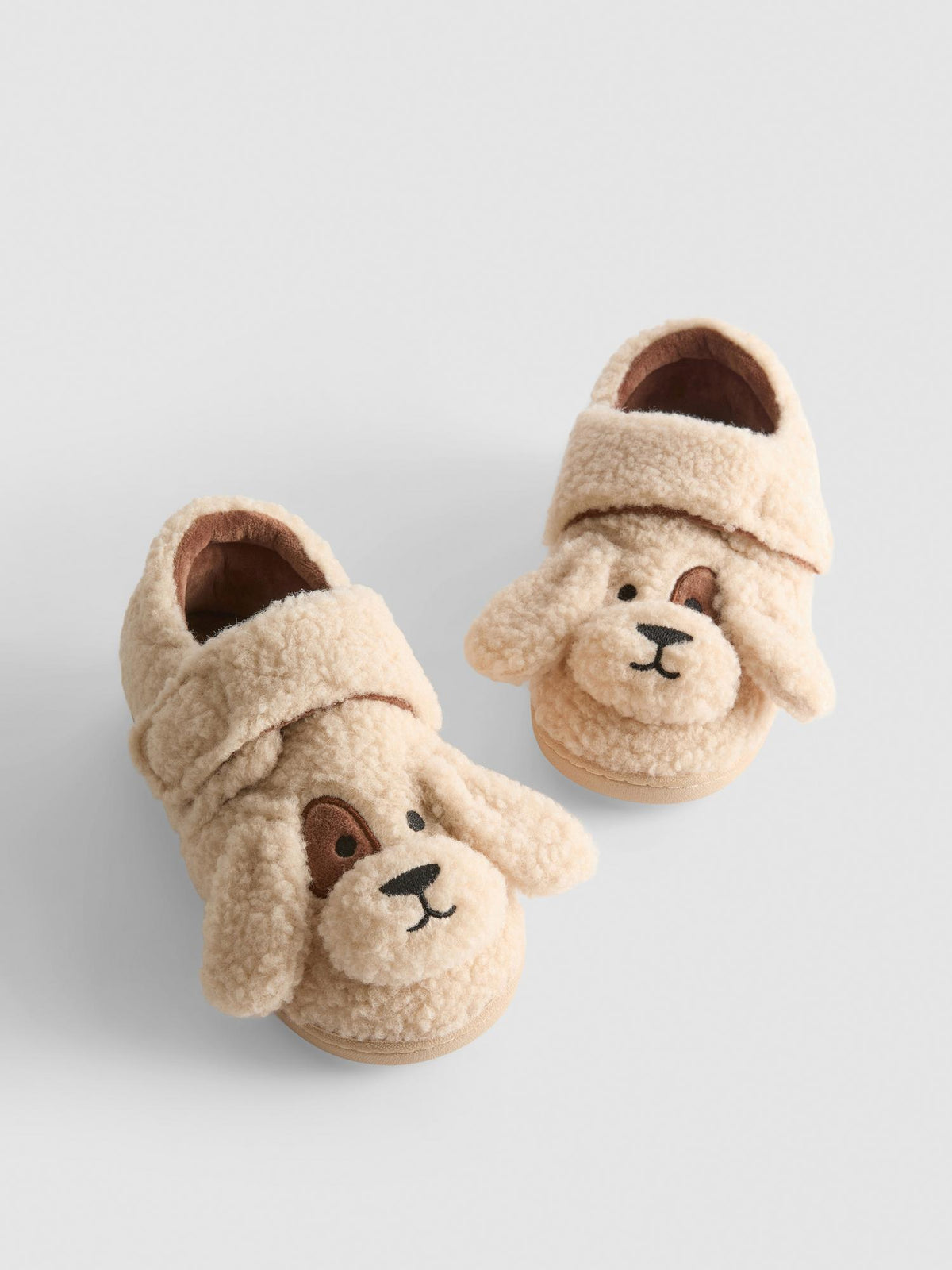 Dog Cupsole Slippers - Ecru