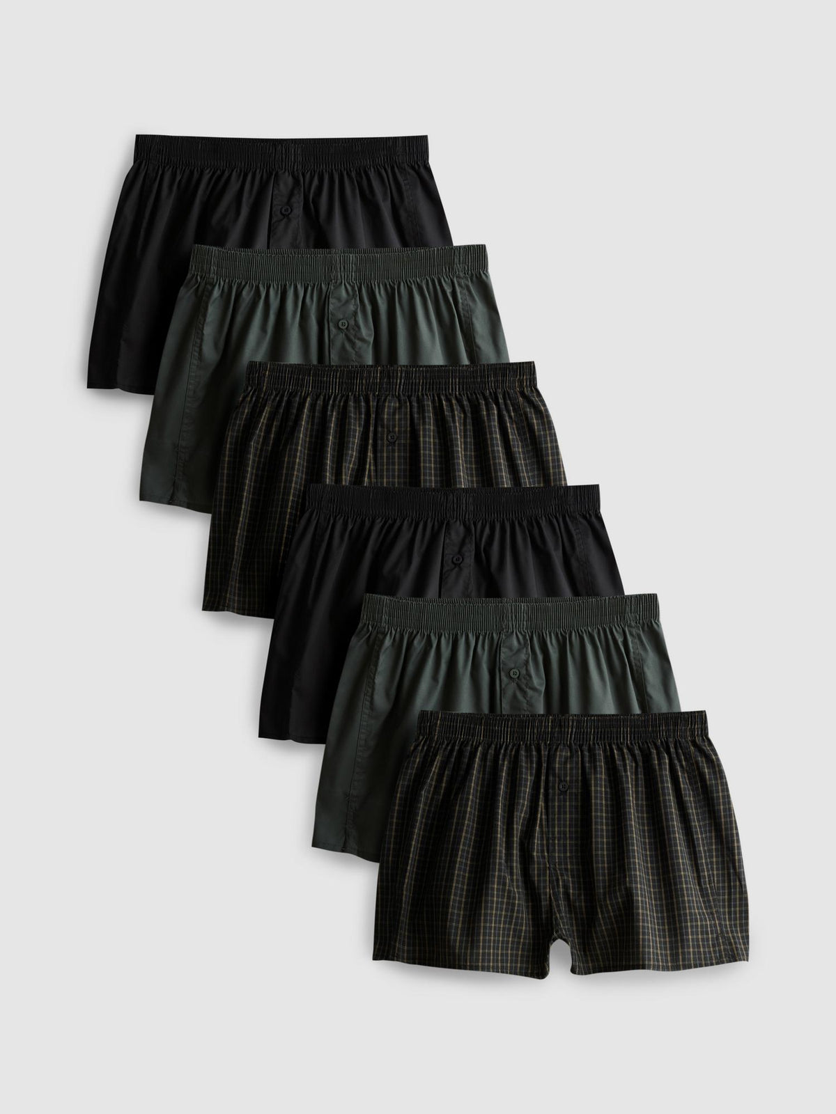 6pk Woven Boxer Shorts - Dark Green