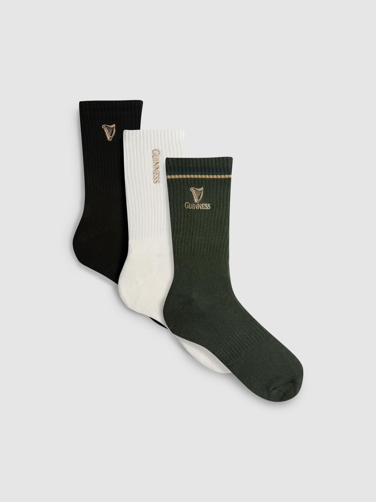 3pk Guinness Crew Socks - Black