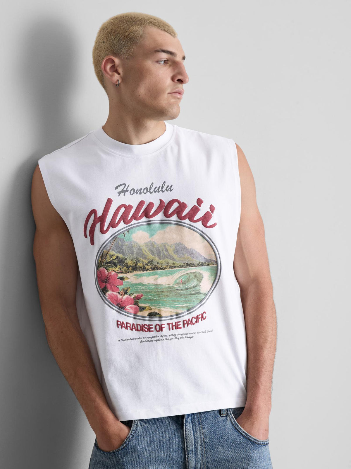 Hawaii Graphic Tank Top - White