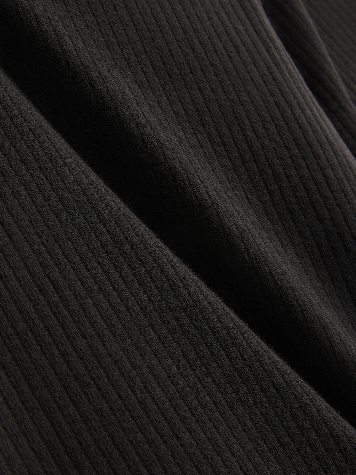 HeatIQ Warm Thermal Ribbed Top and Bottom Set - Black
