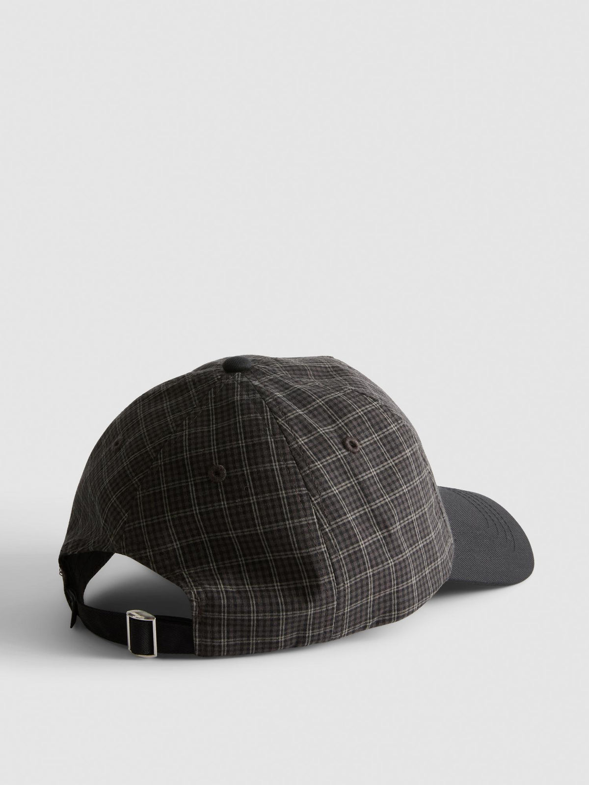Check Stockholm Baseball Cap - Black