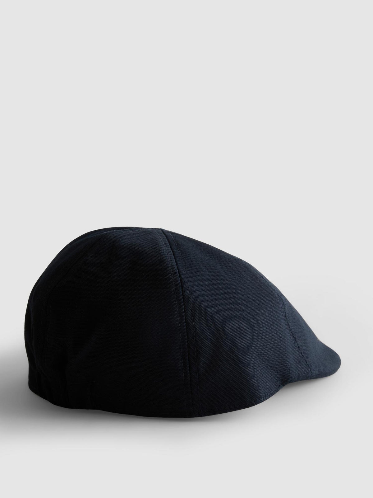 Panelled Flat Cap - Navy