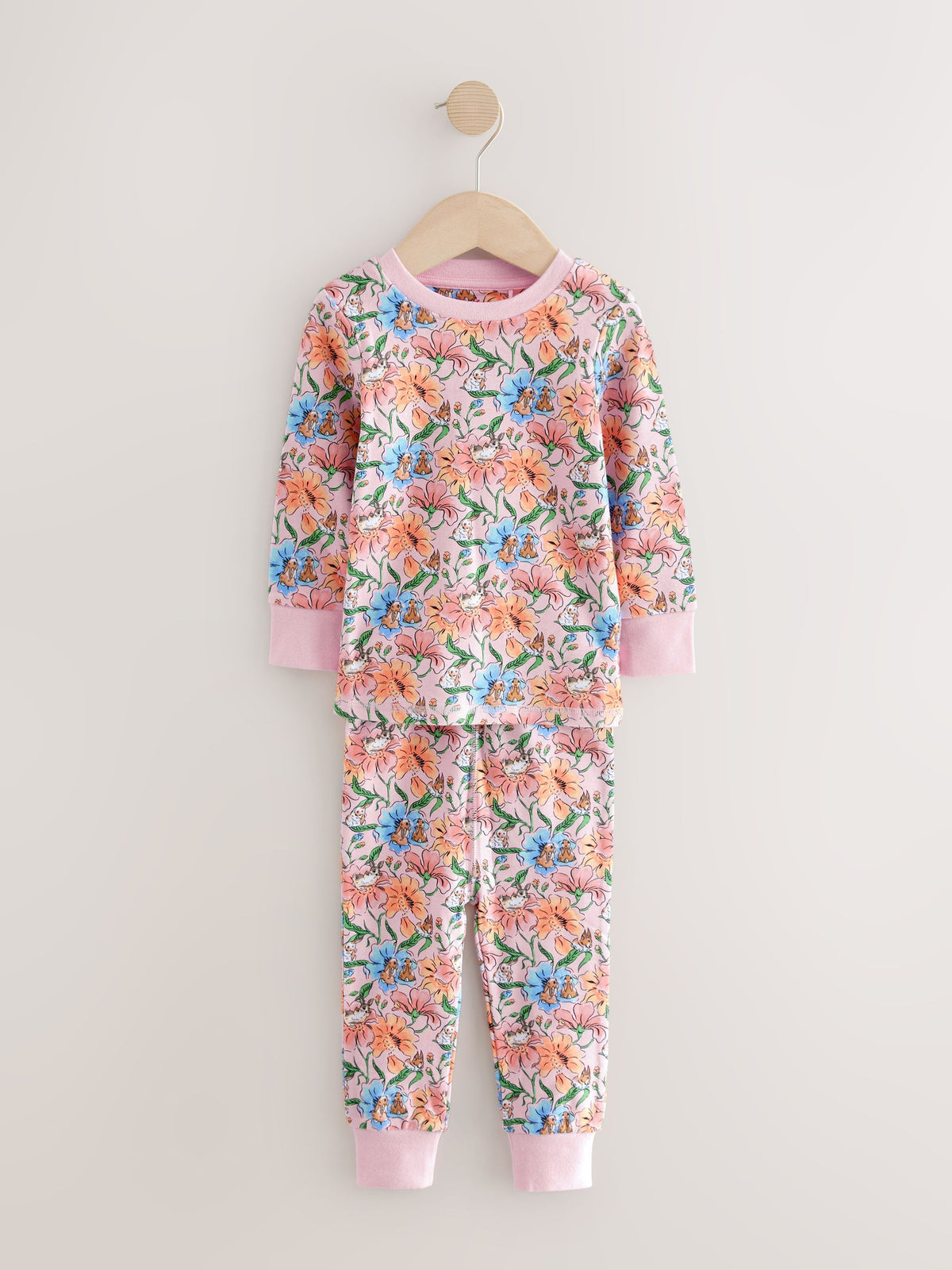 Multi Cath Kidston Bunny Snuggle 100% Cotton Pyjamas 2 Pack
