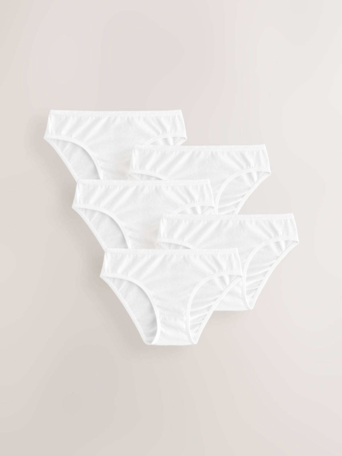 White Bikini Briefs 5 Pack (5-16yrs)