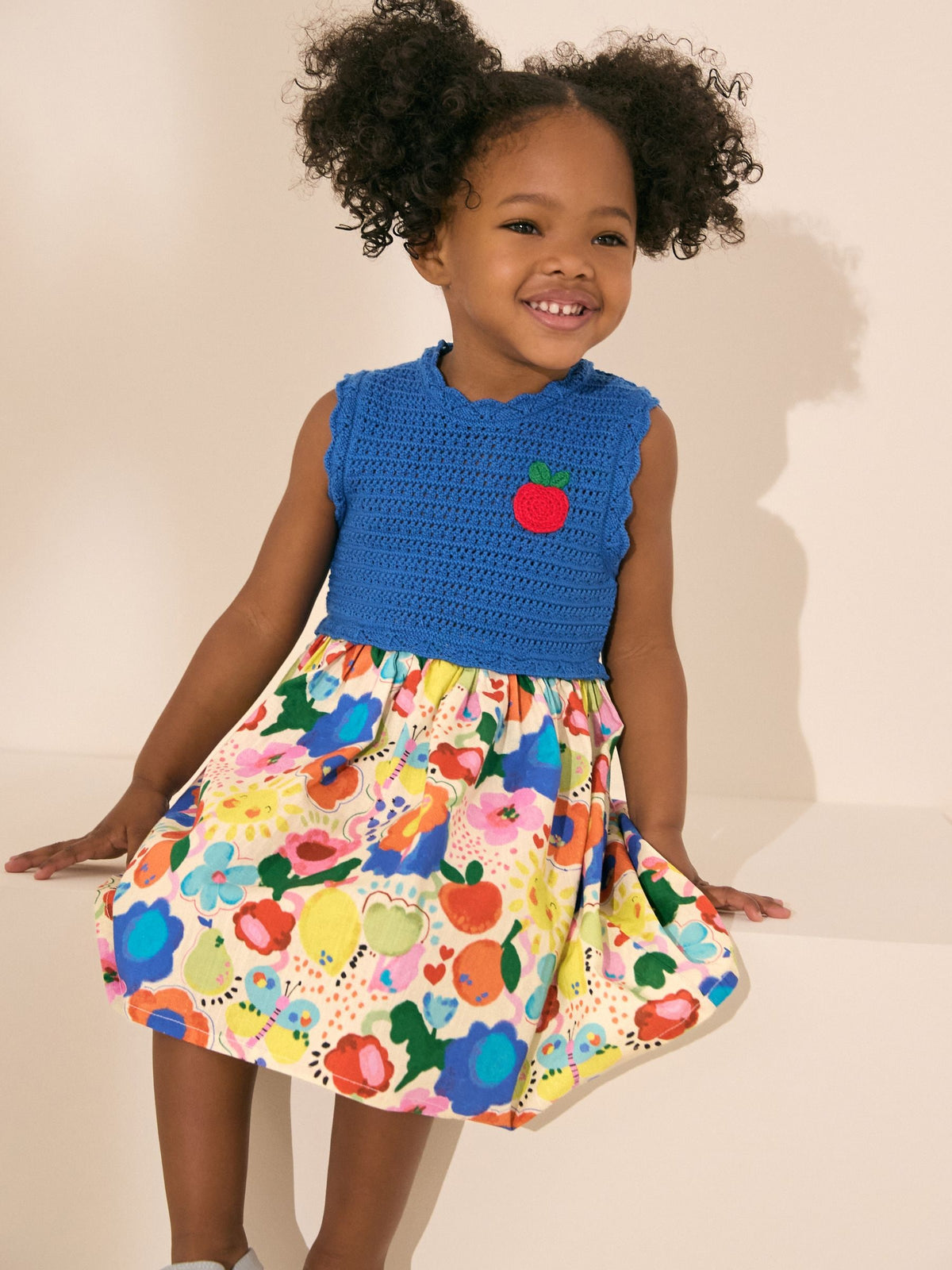 Blue Rainbow Bright Summer Dress (3mths-7yrs)