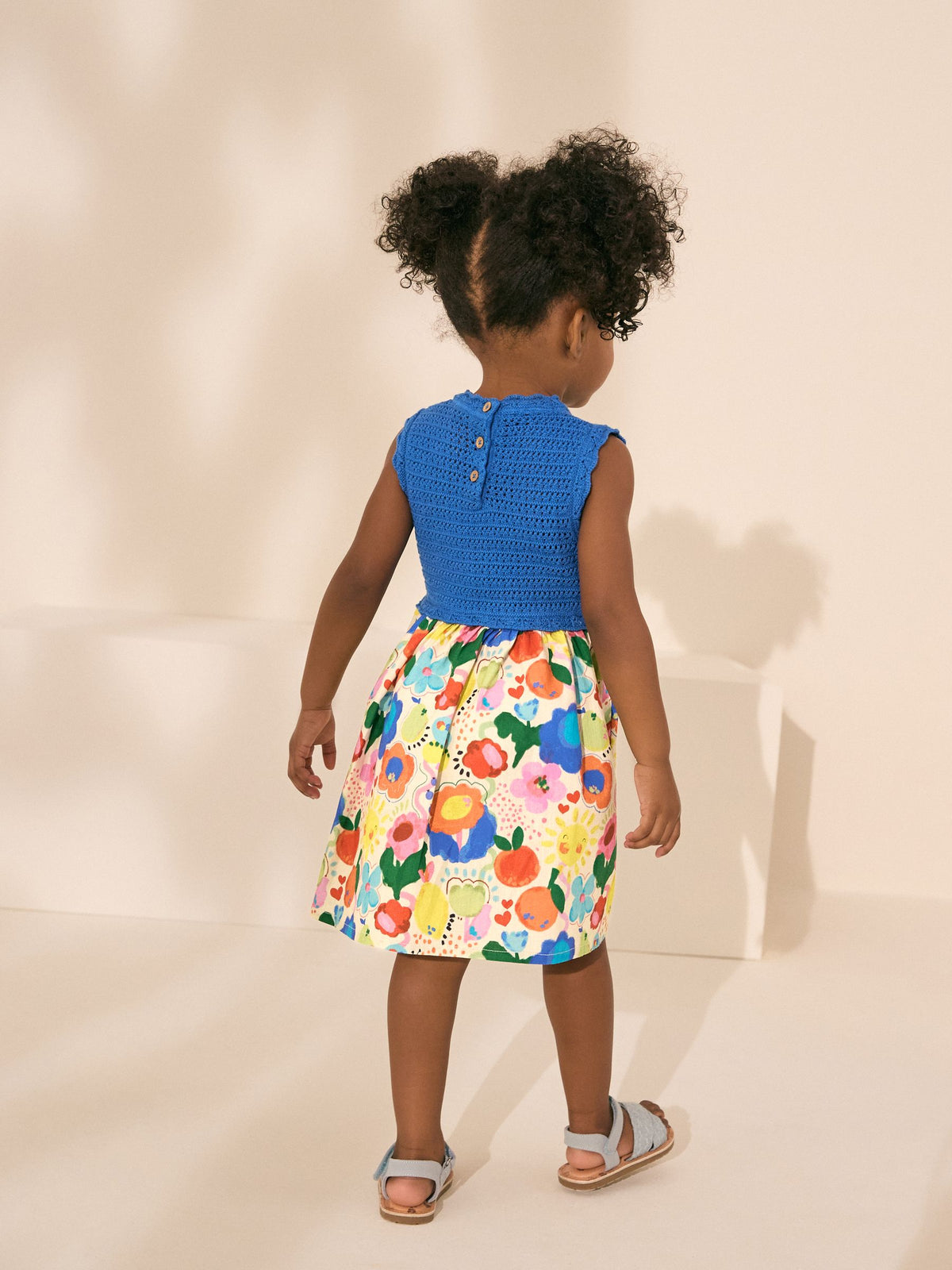 Blue Rainbow Bright Summer Dress (3mths-7yrs)