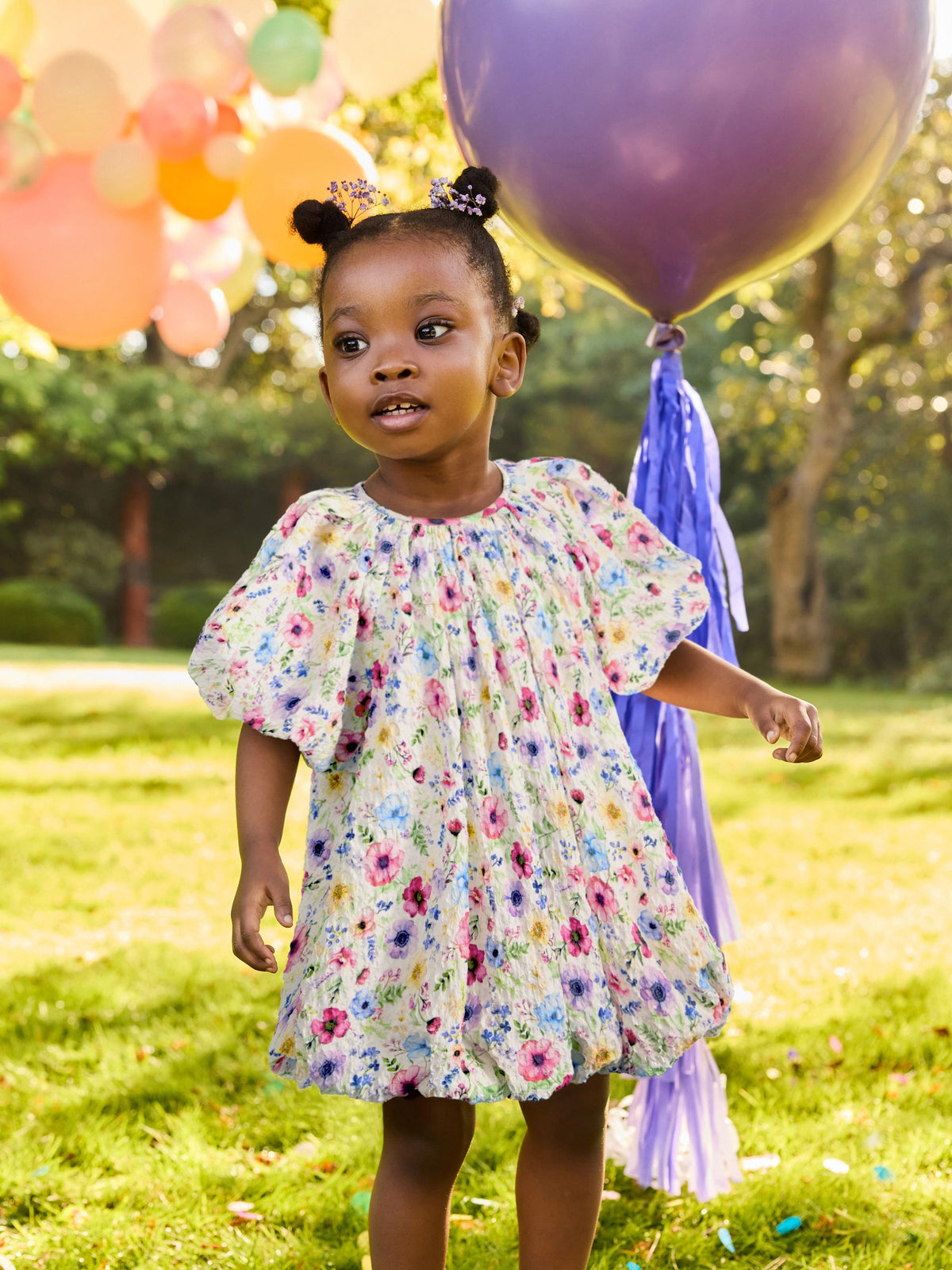 Pink/Blue Puff Ball Party Dress (3mths-8yrs)