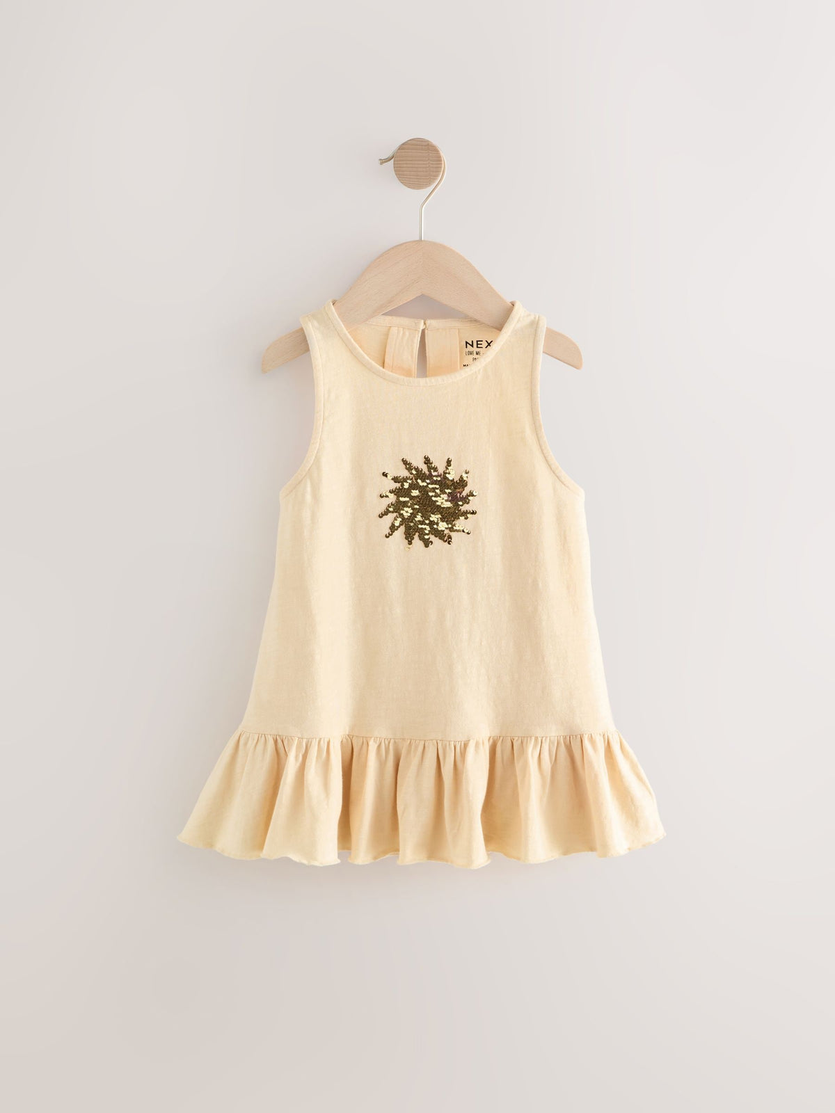 Purple/Ecru 100% Cotton Sequin Peplum Frill Vest (3-16yrs)