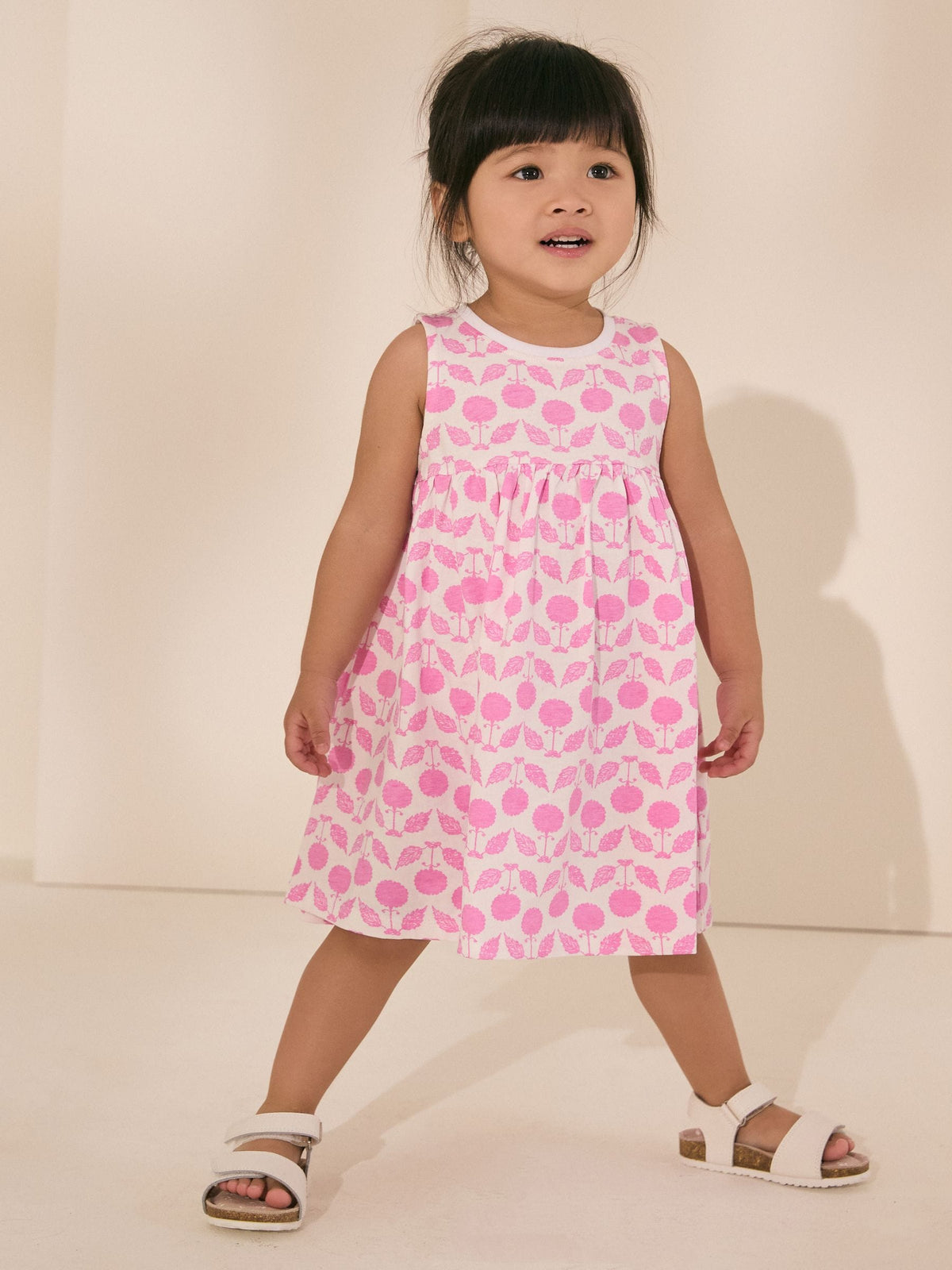 Pink Sleeveless Jersey Summer Dress (3mths-7yrs)