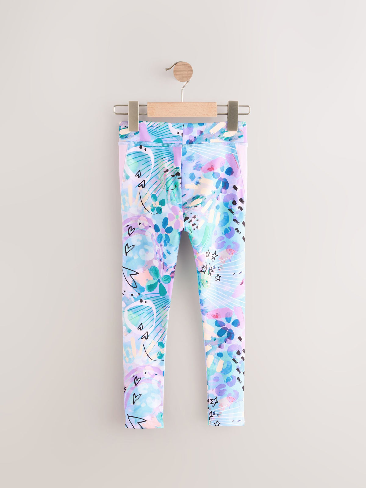 Blue Animal Print Sports Leggings (3-16yrs)