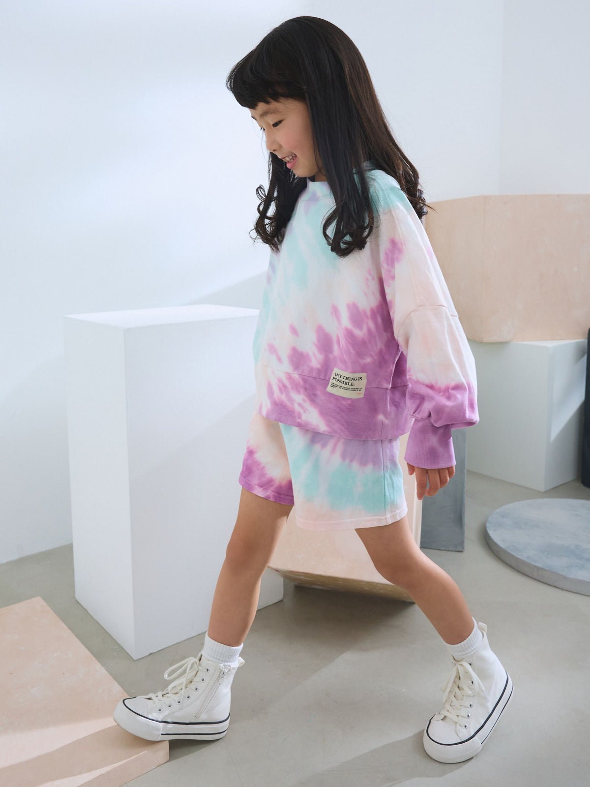 Multi Tie Dye 100% Cotton Jersey Shorts (3-16yrs)