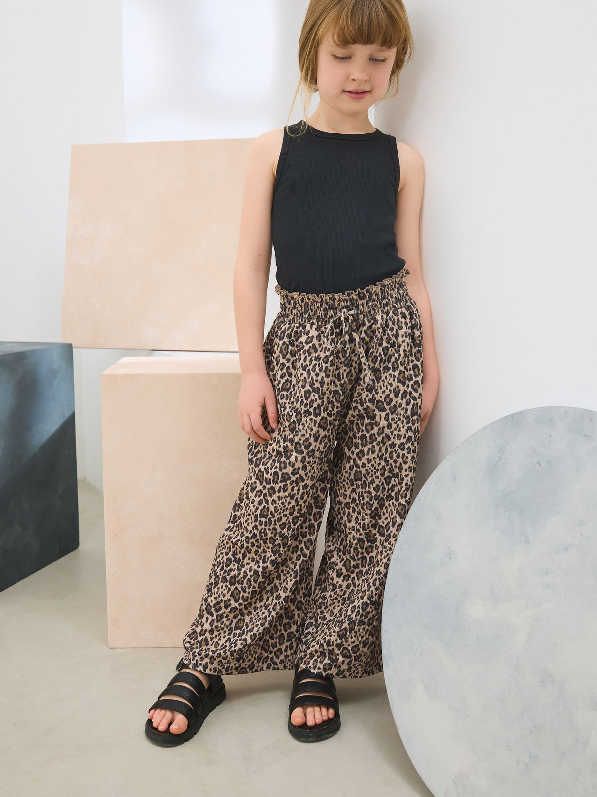 Animal Print Print Wide Leg Trousers (3-16yrs)