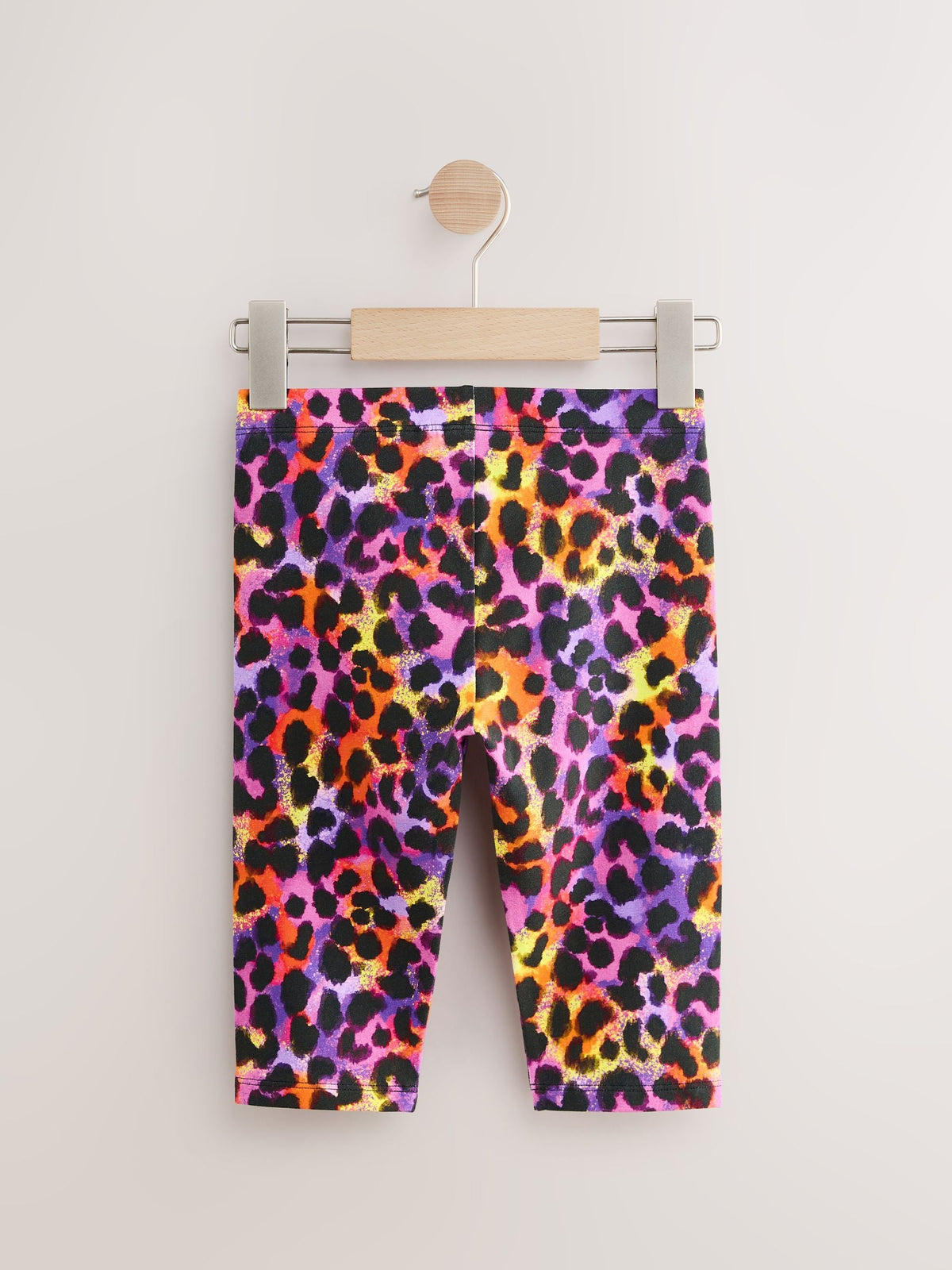 Animal/Purple/Coral 4 Pack Cropped Leggings (3-16yrs)