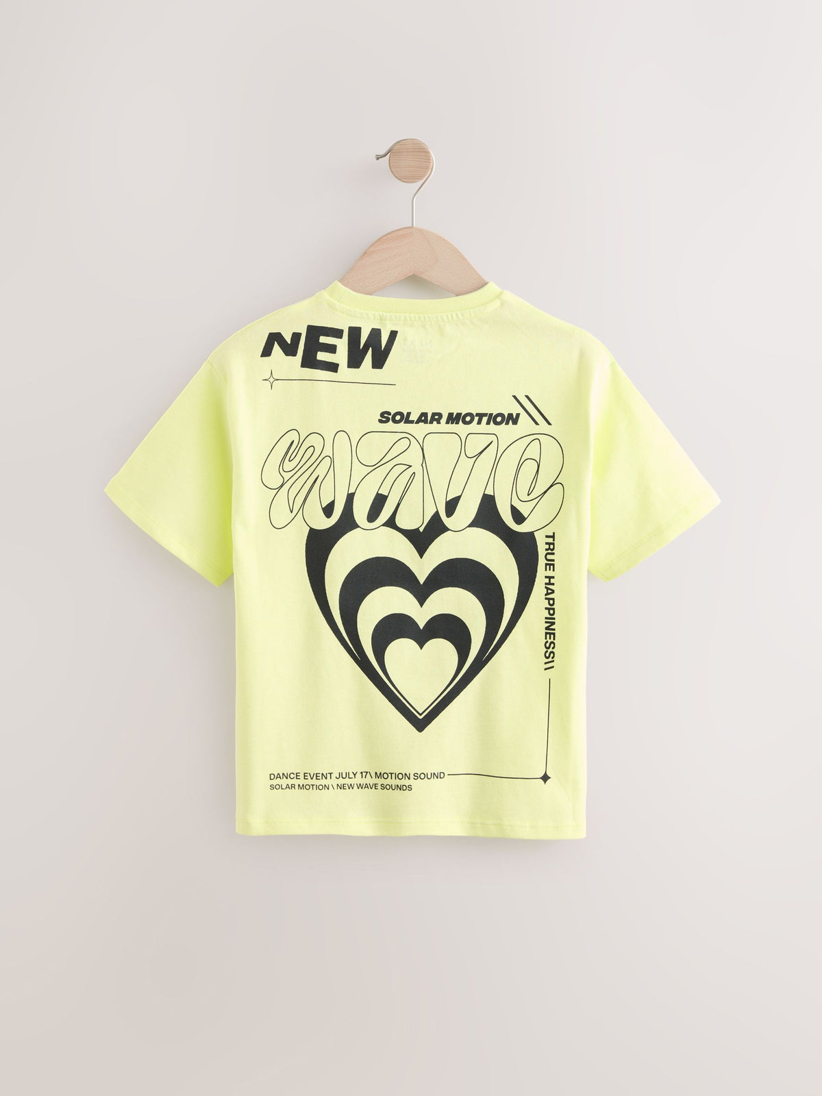 Lime Green Oversized Graphic Print T-Shirt (3-16yrs)