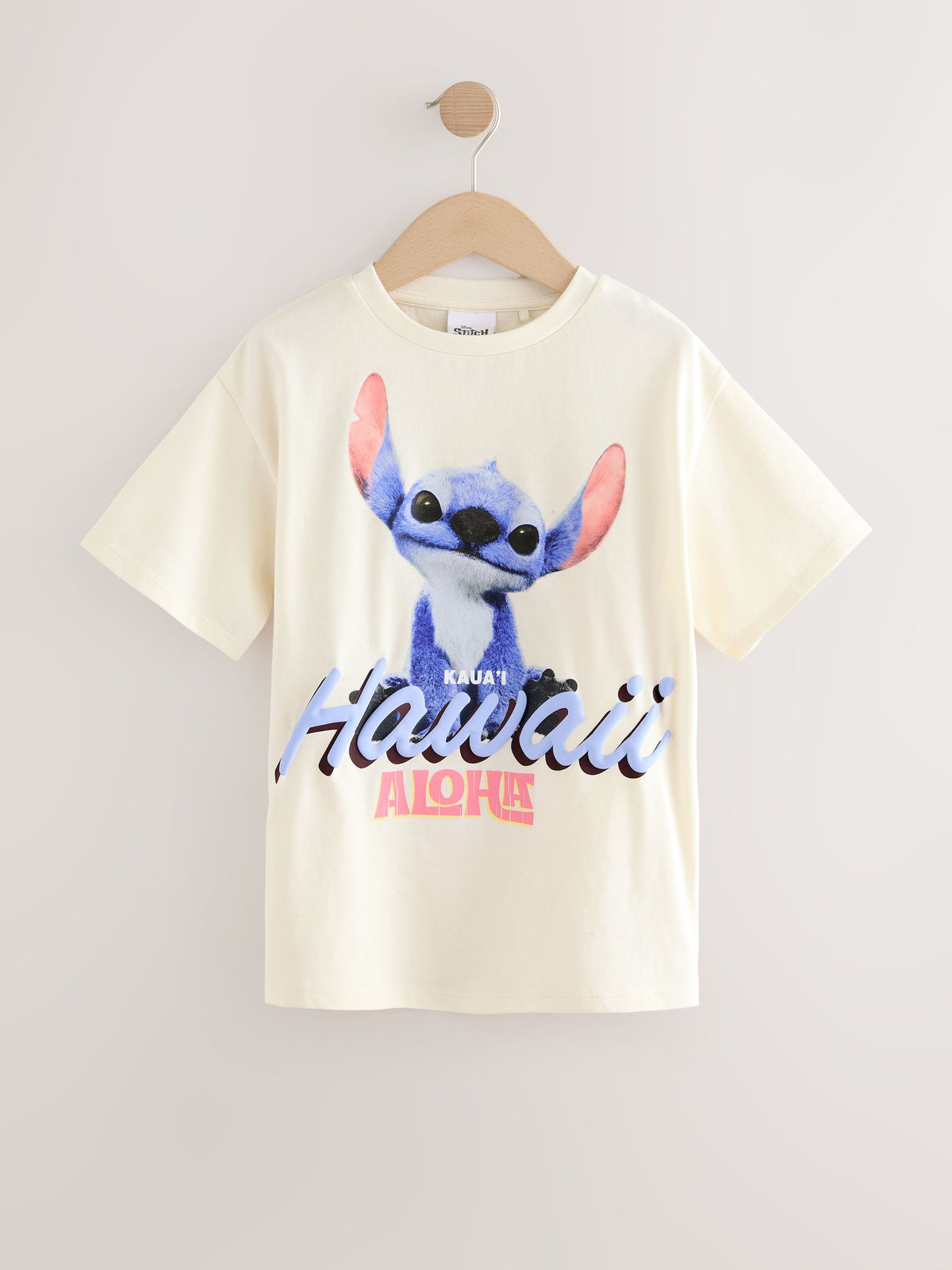 White Oversized 100% Cotton Disney Lilo and Stitch License T-Shirt (3-16yrs)