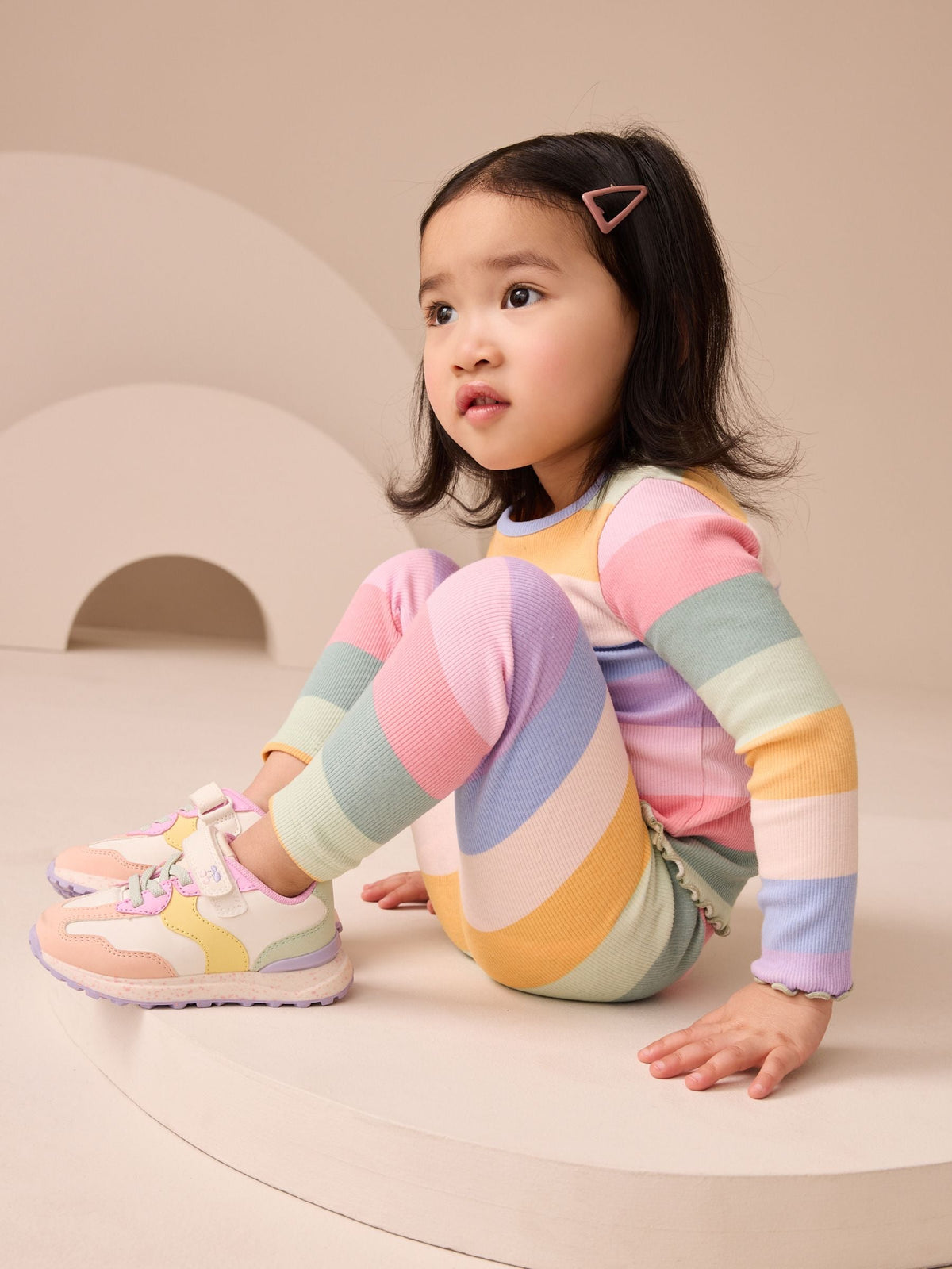 Rainbow Stripe Rib Leggings (3mths-7yrs)