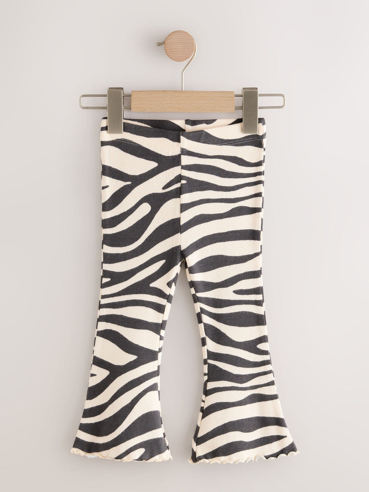 Black/White Rib Flare Leggings (3mths-7yrs)