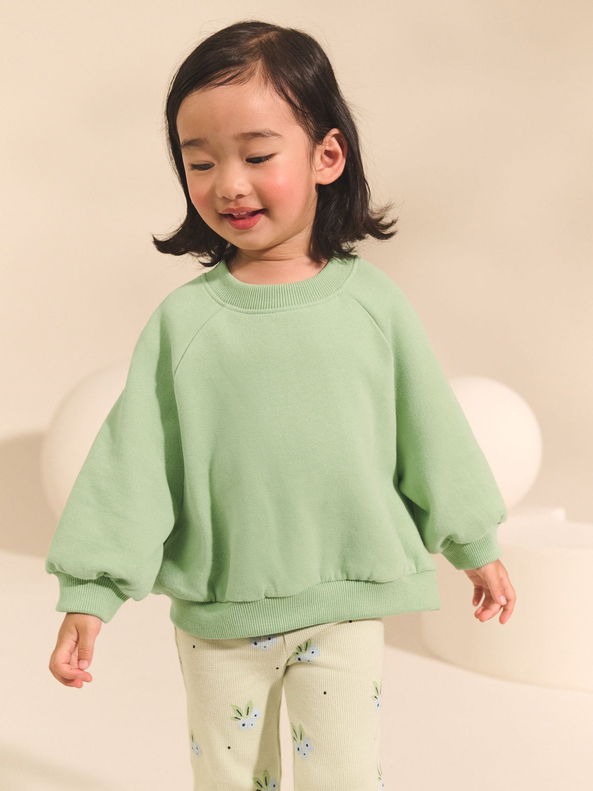Sage Green Crew Sweatshirt (3mths-7yrs)