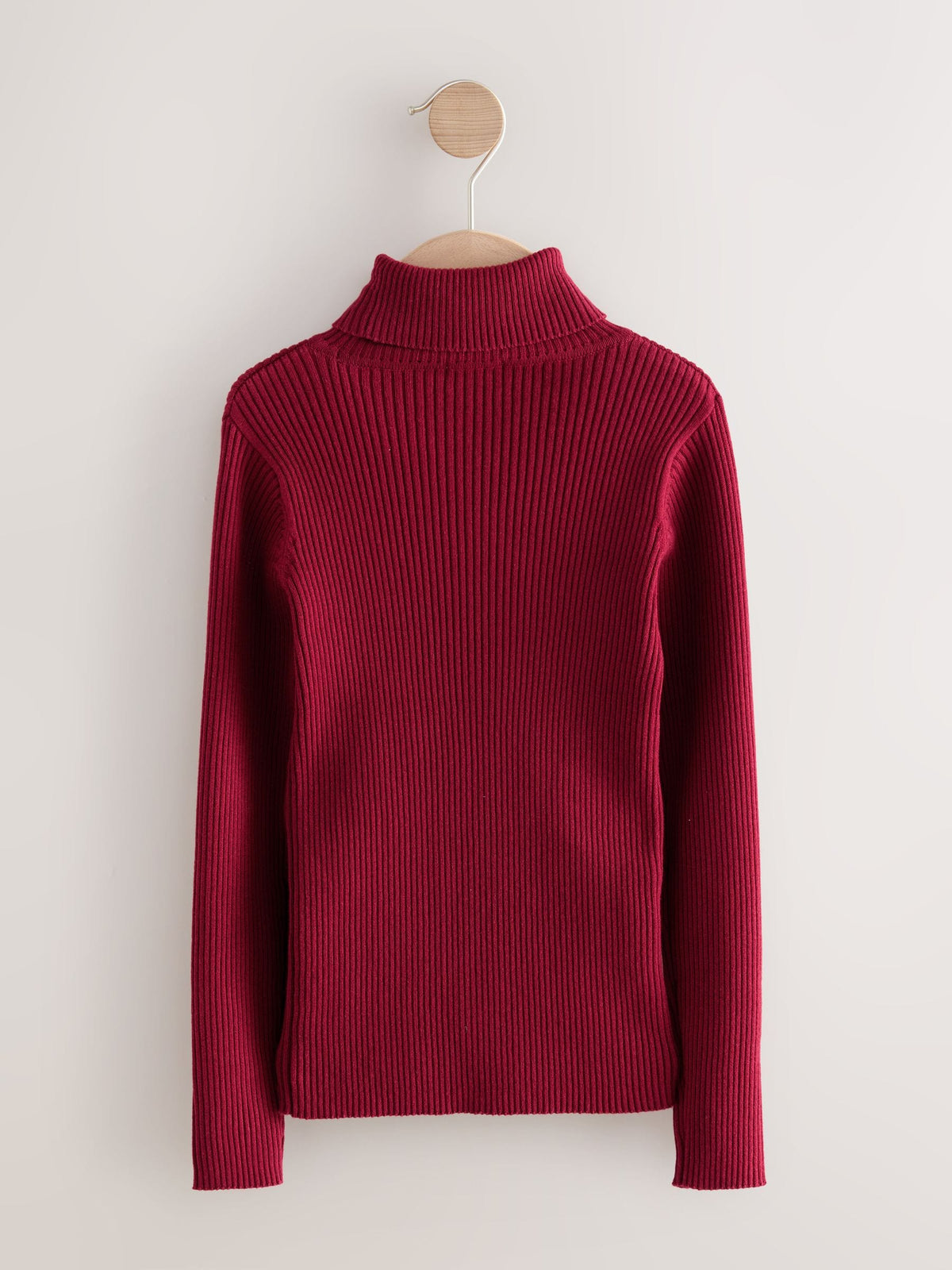 Berry Red Roll Neck Knit Jumper (3-16yrs)