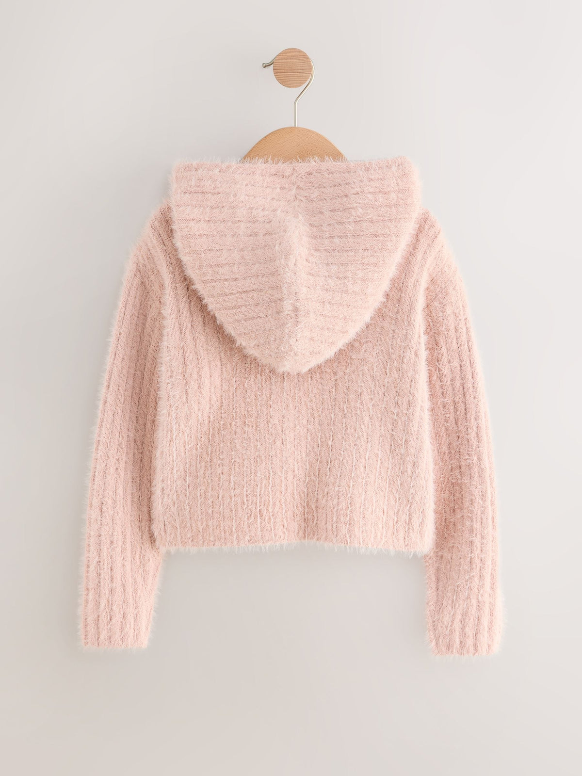 Pink Fluffy Zip Through Hoodie (3-16yrs)