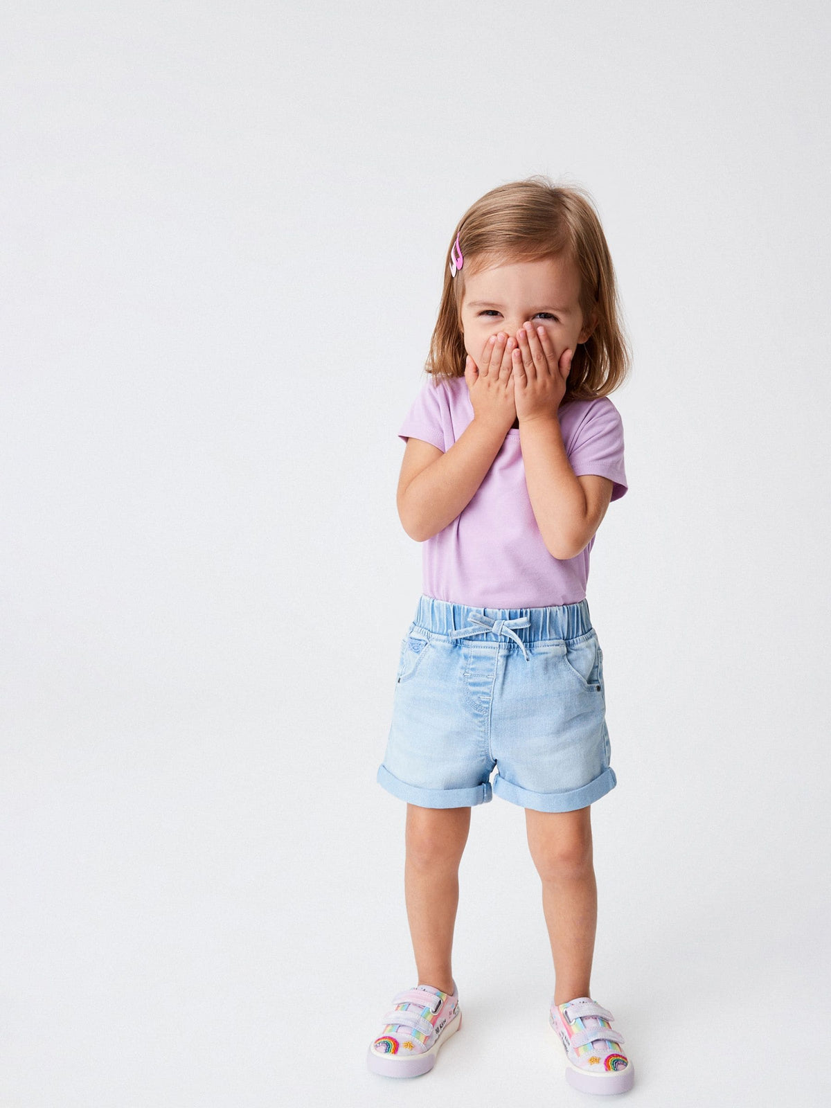 Denim Light Wash 1 Pack Elasticated Waist Shorts (3mths-10yrs)