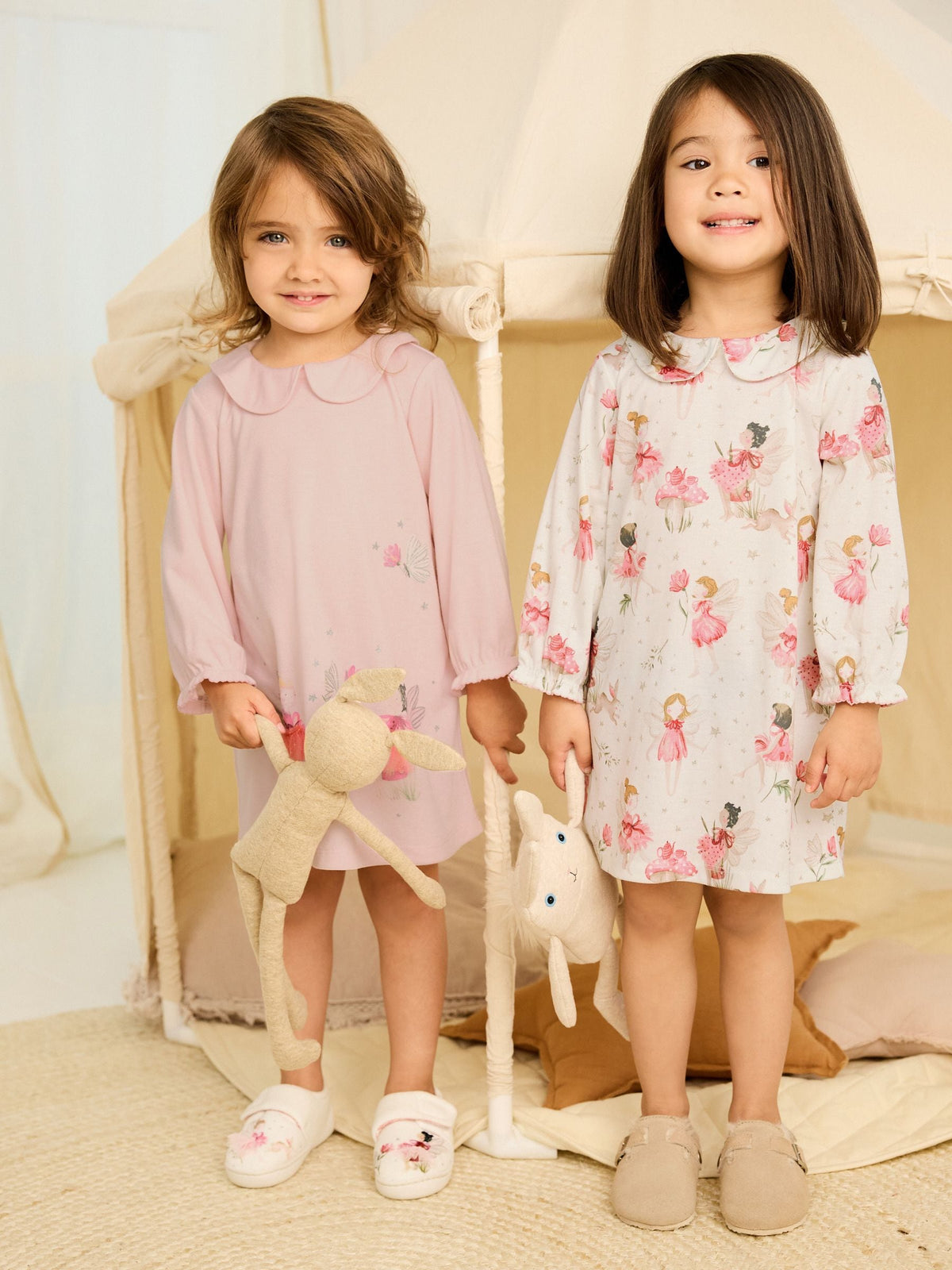 Pink/Cream Fairy Nighties 2 Pack (2-12yrs)