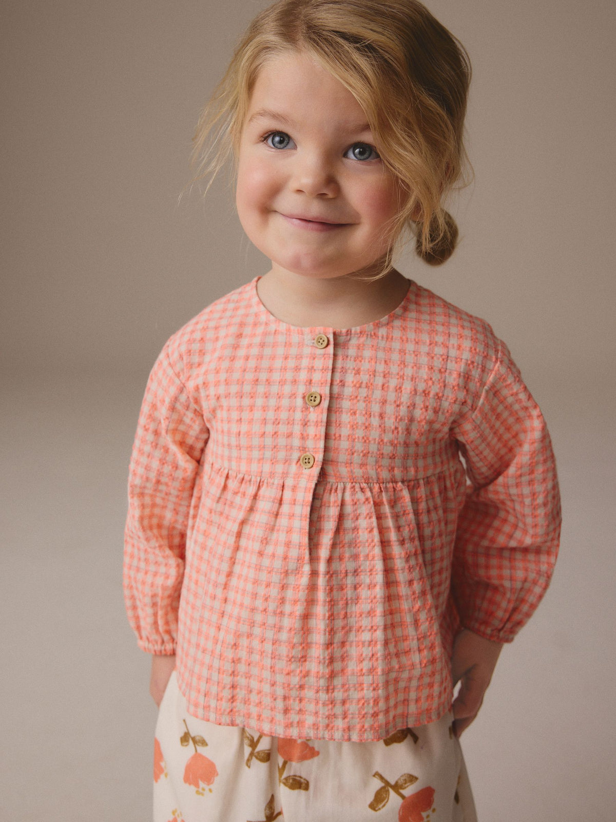 Pink Blouse and Floral Print Trousers Set (3mths-7yrs)