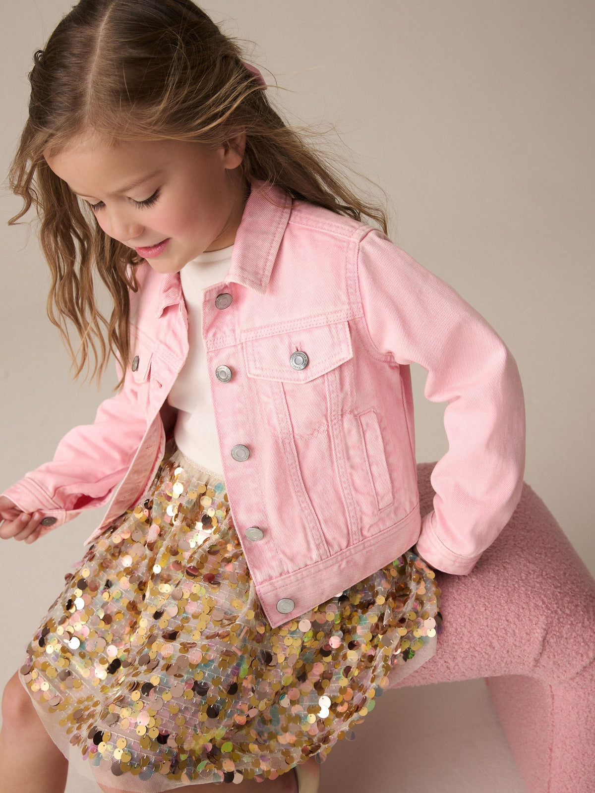 Pink Western 100% Cotton Jacket (3-16yrs)