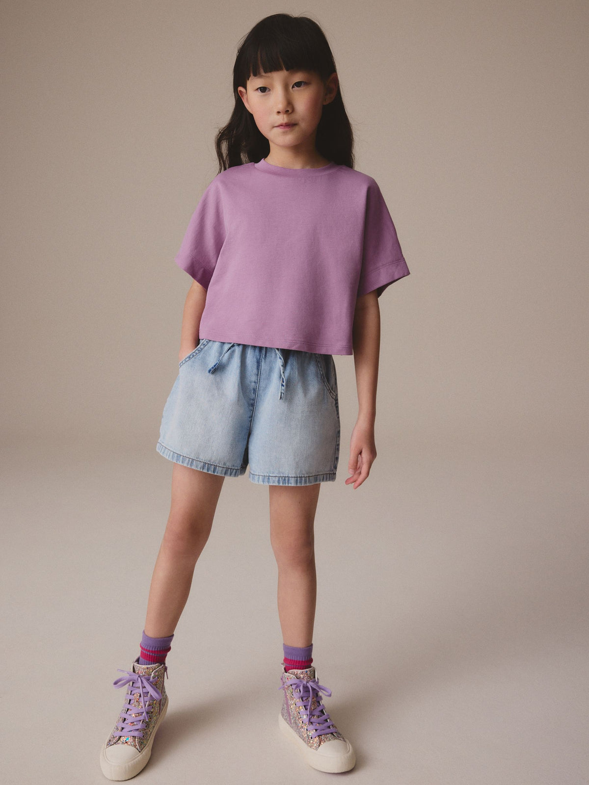 Light Blue Denim Shorts (3-16yrs)