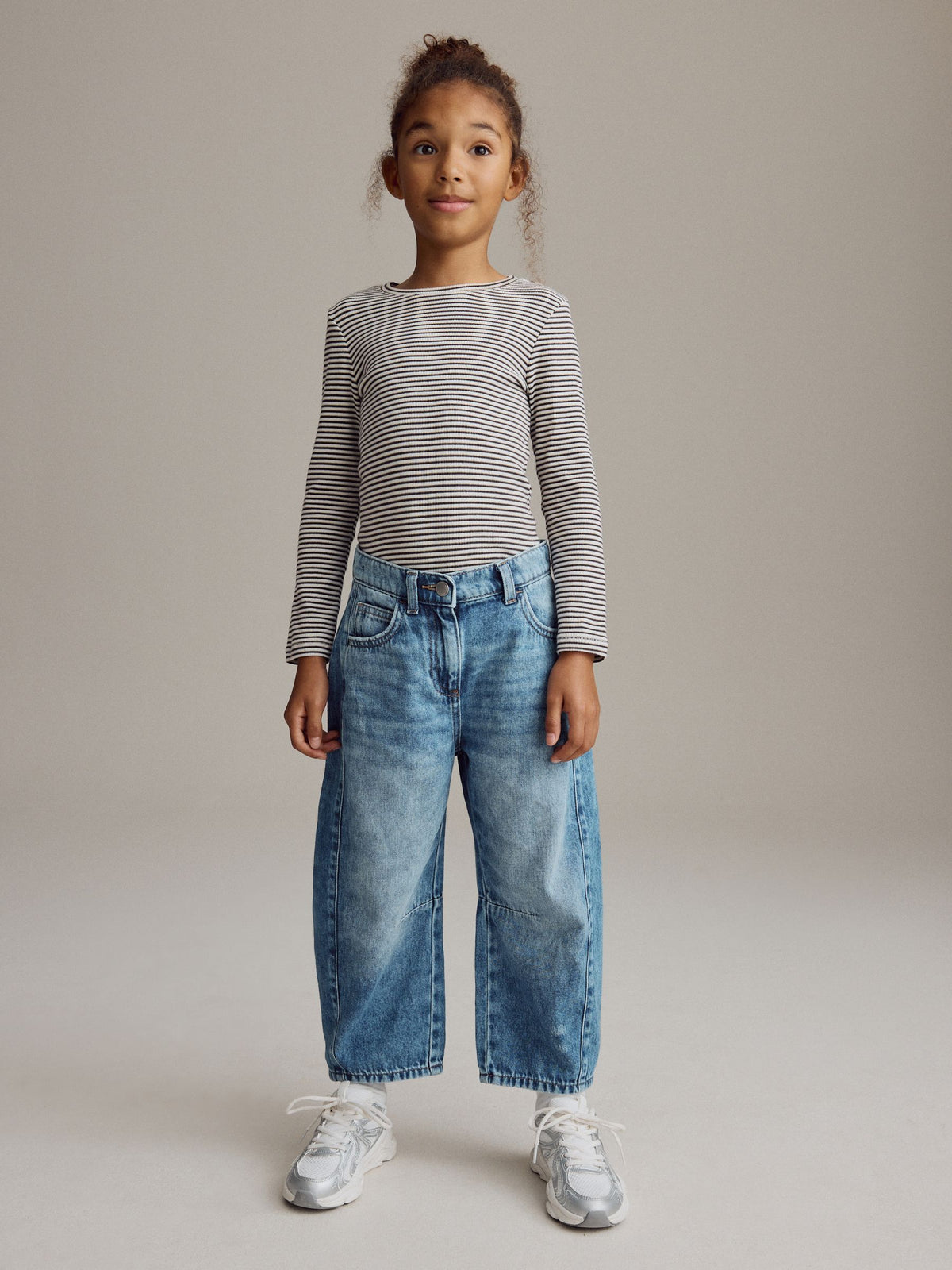 Mid Blue Denim Volume Barrel Jeans (3-16yrs)