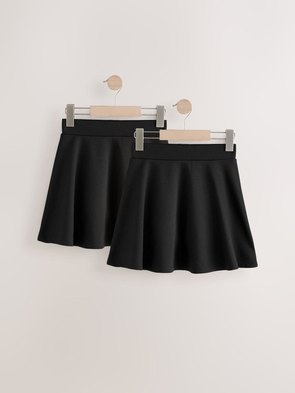 Black 2 Pack Pull On Skort with Jersey Stretch (3-17yrs)