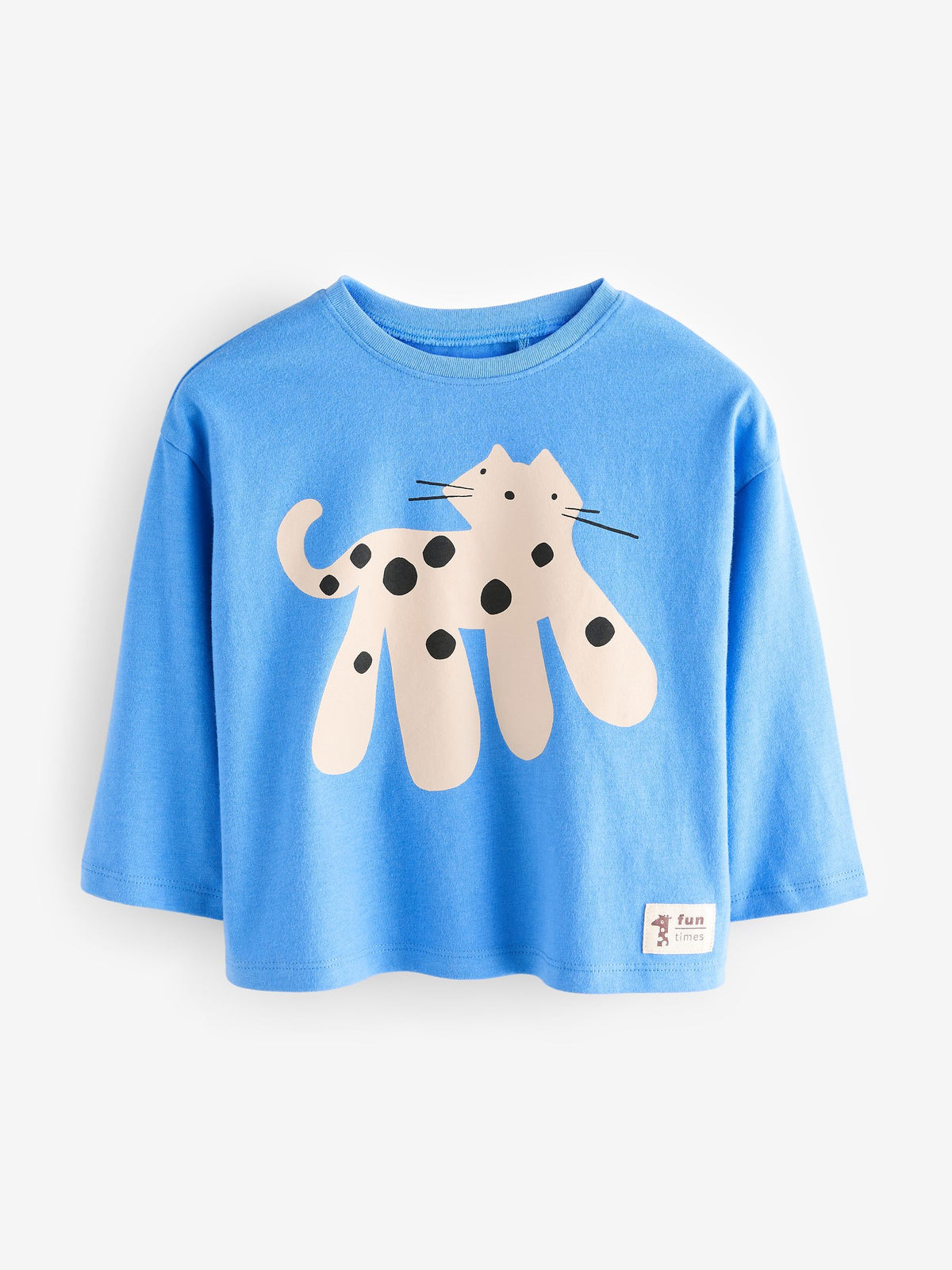 Animal Print Blue Long Sleeve Top 3 Pack (3mths-7yrs)