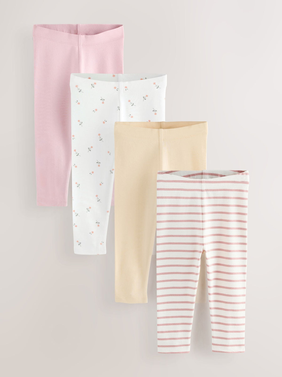 Pink/White 4 Pack Leggings (3mths-7yrs)