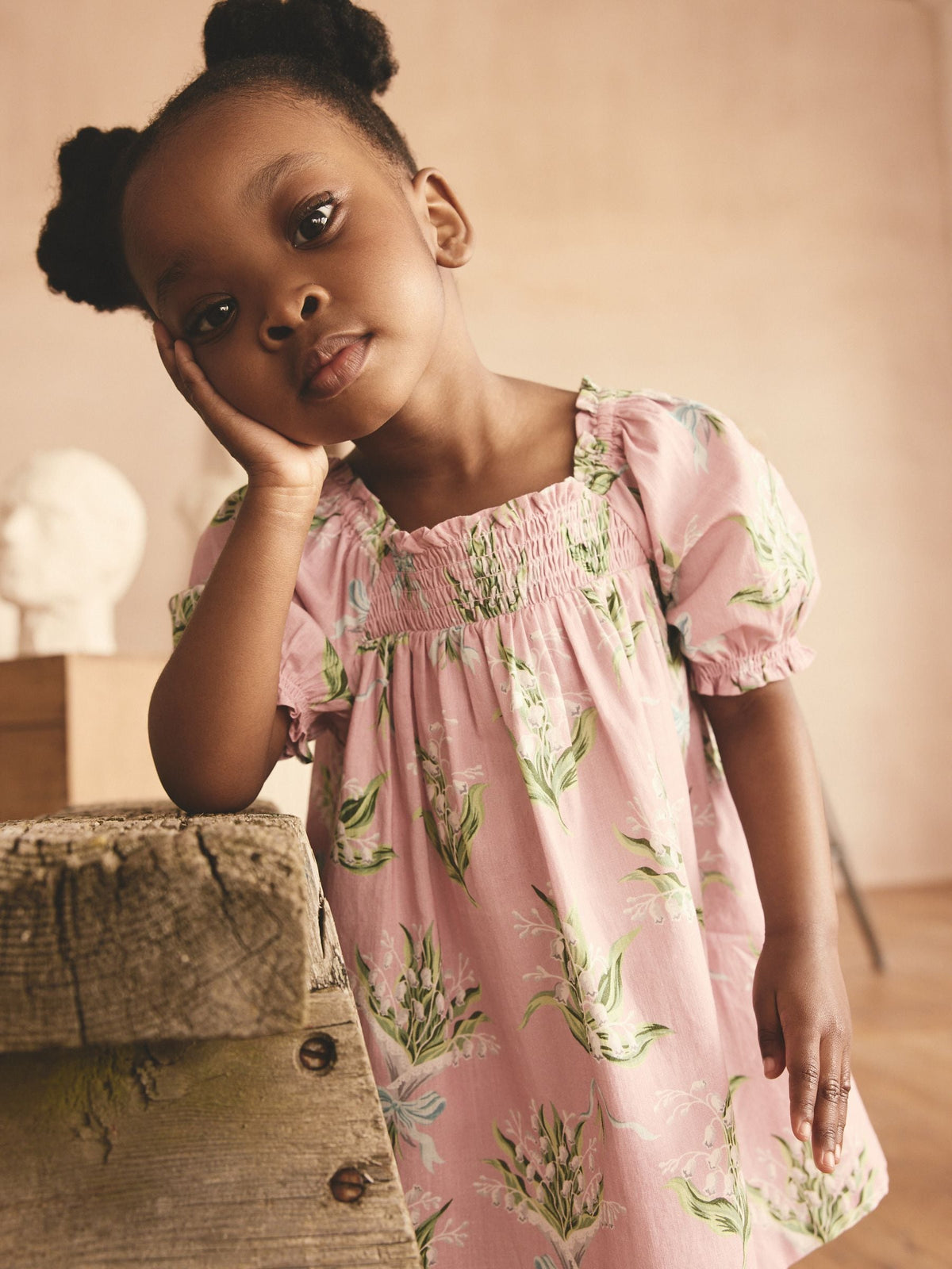 Cath Kidston Pink Floral Print Puff Sleeve Summer Dress (3mths-8yrs)