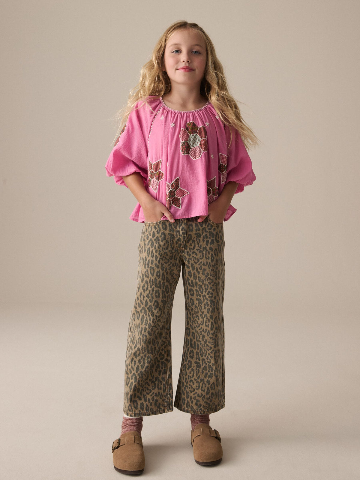 Pink Patchwork 100% Cotton Blouse (3-16yrs)