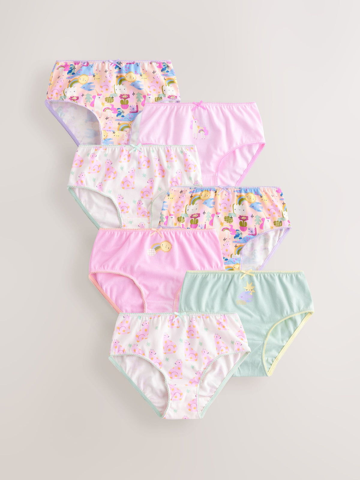 Purple/White Briefs 7 Pack (1.5-12yrs)