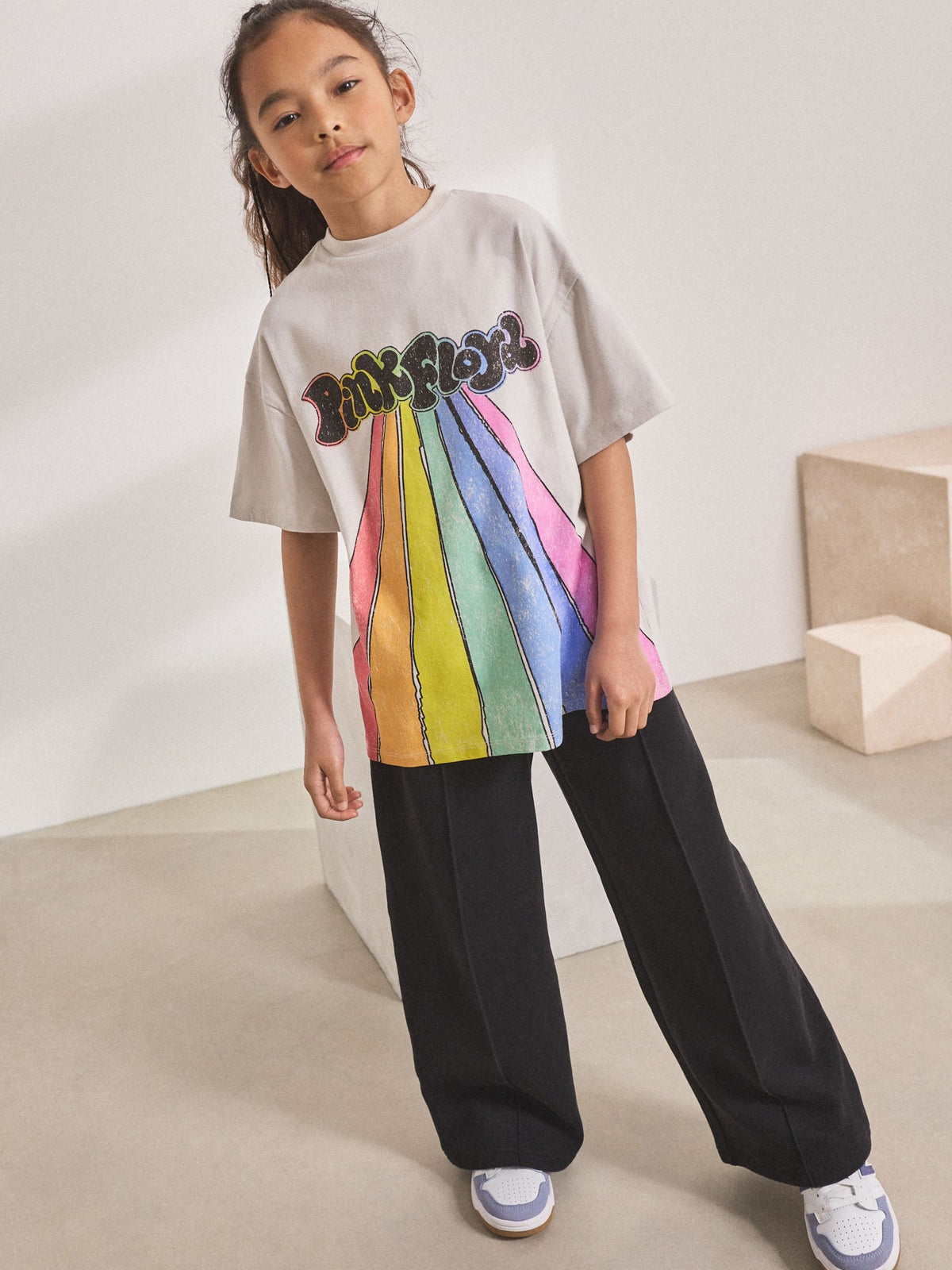 Ecru Oversized License Floyd Band T-Shirt (3-16yrs)