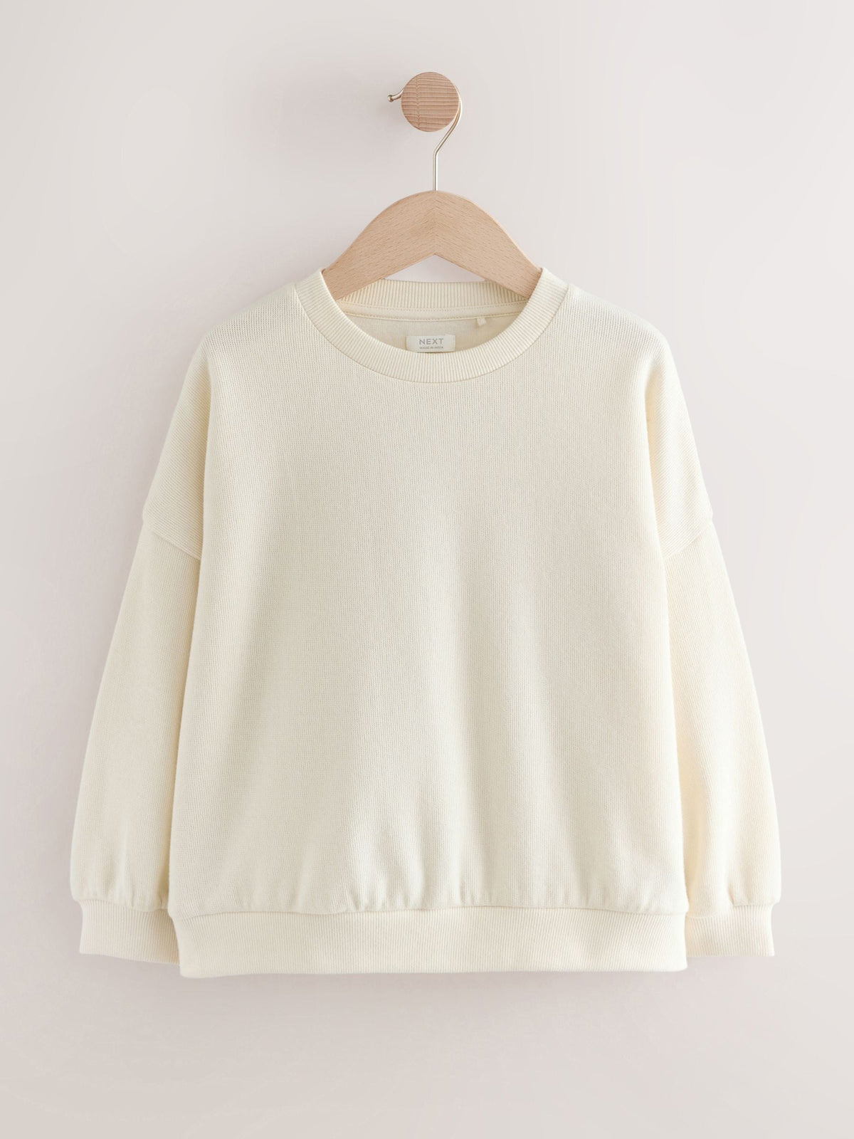 White Oversized Cosy Rib Sweatshirt (3-16yrs)